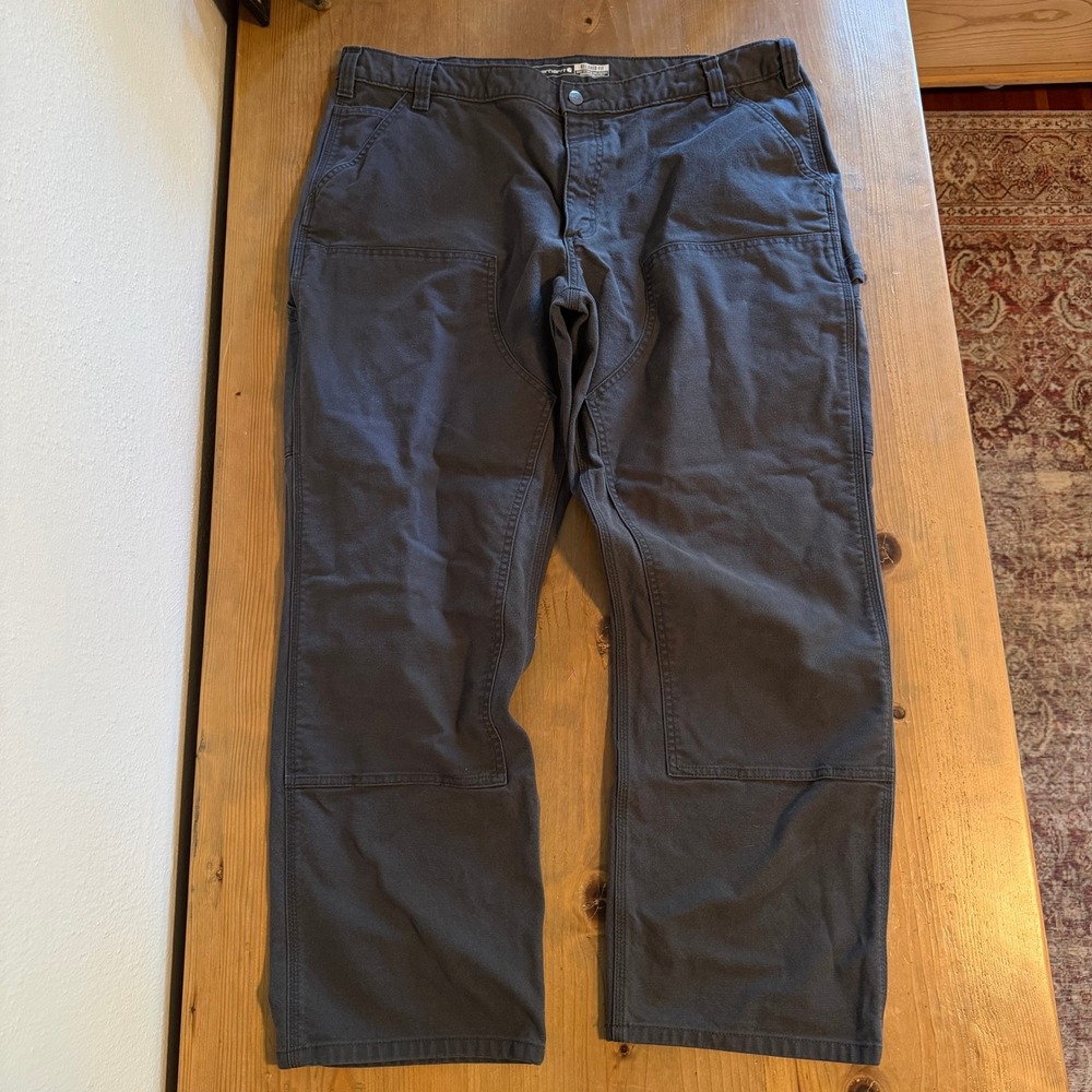 Carhartt Rugged Flex Relaxed Fit Double Knee Utility Work Pants 40x29 Gray